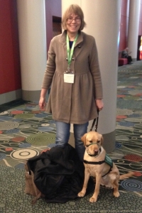 Dune, a service dog in training, and her family. It was a delight to meet so many furfriends and their families at RootsTech 2014!